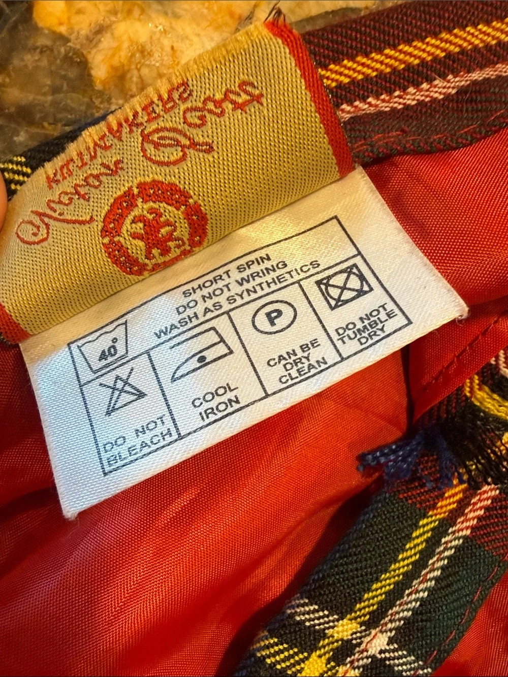 Youth Red Tartan Kilt, Wrap with buckles, Victor Scott Kiltmakers, Age 9-10